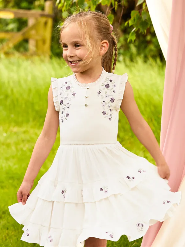 GWD Orchid Embroidered Dress sold by George W. Davies