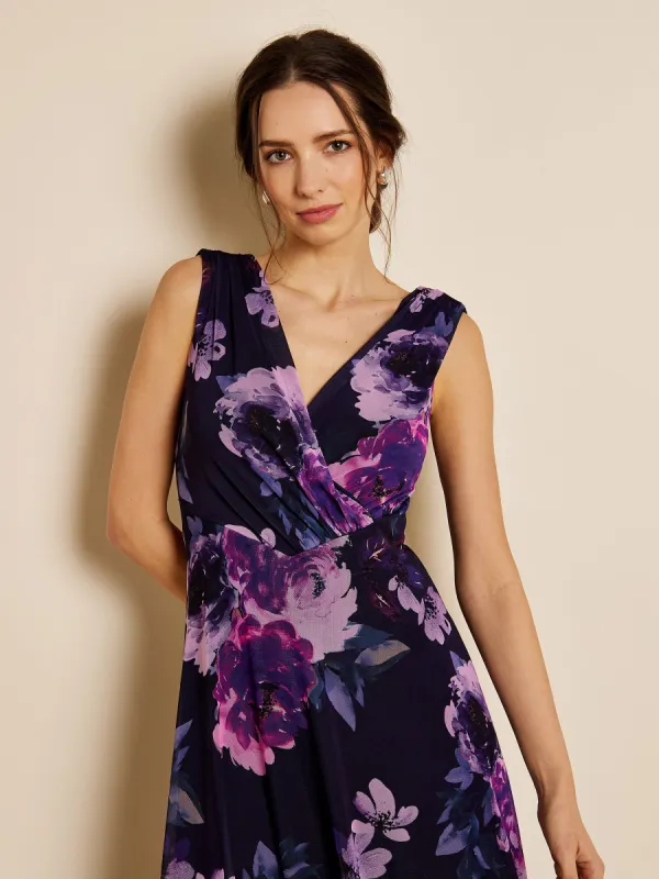 Harlowe Floral Printed Mesh Maxi Dress sold by George W. Davies