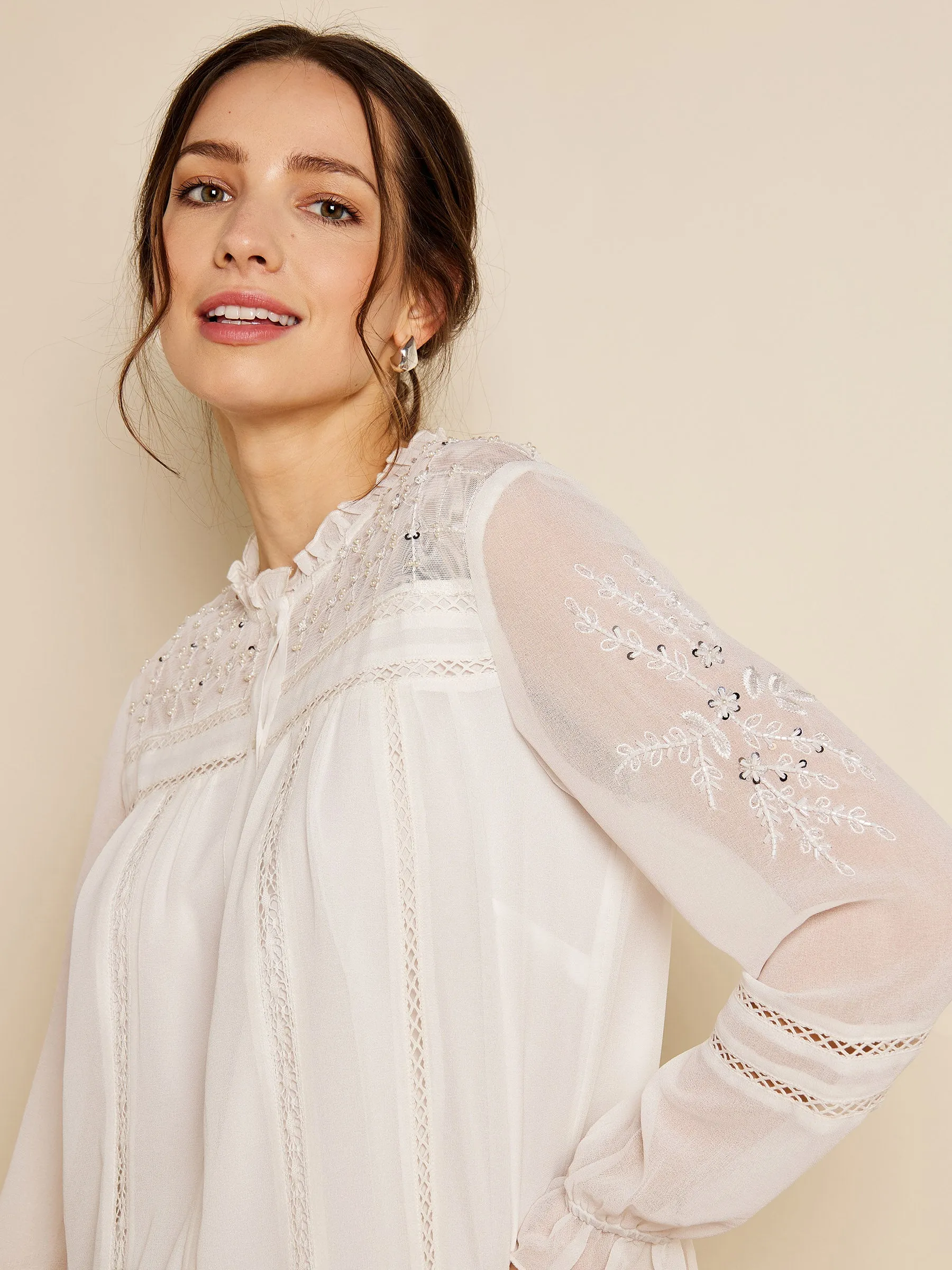 GWD Bianca Embellished Blouse sold by George W. Davies product image thumbnail 3