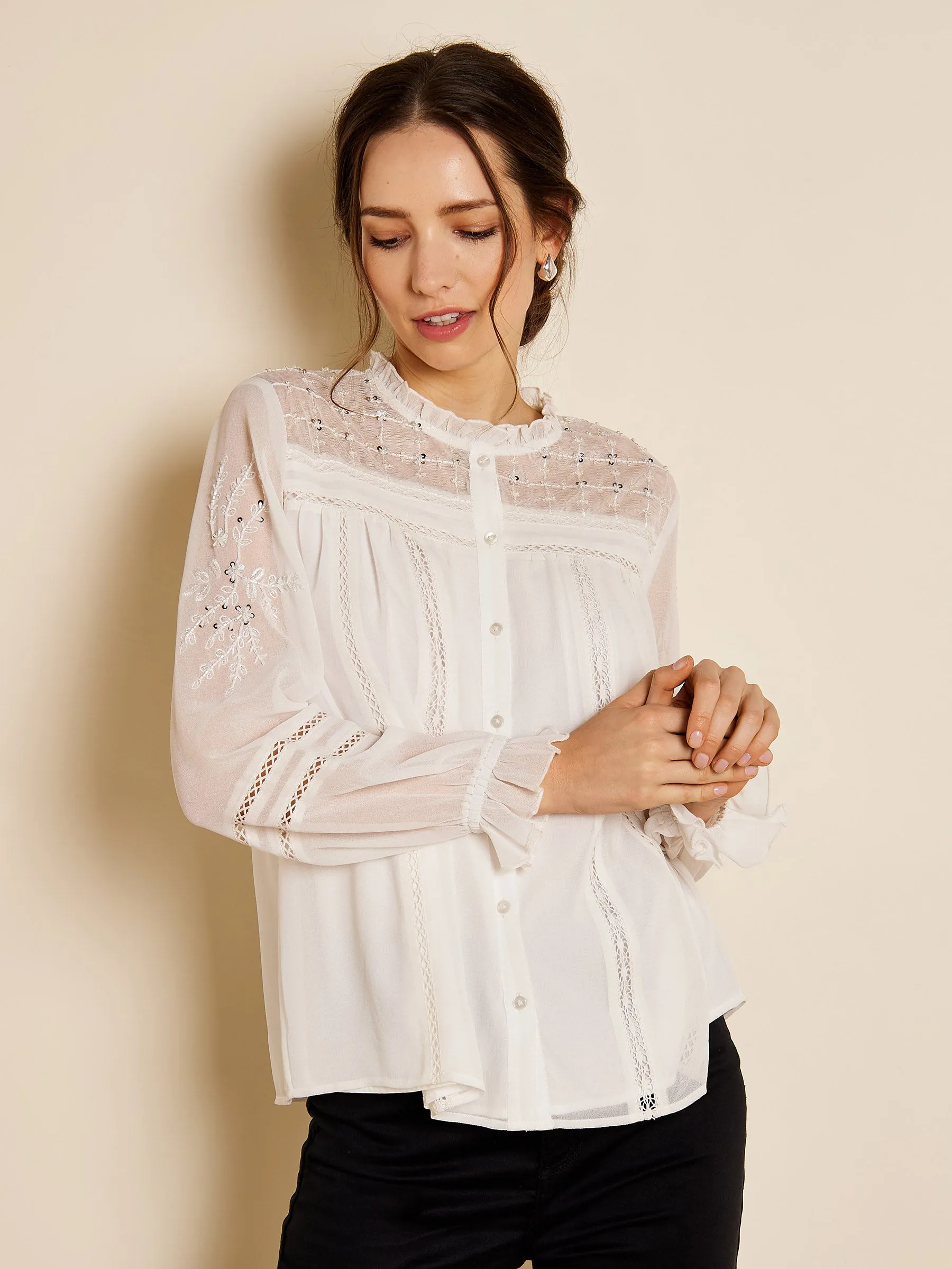 GWD Bianca Embellished Blouse sold by George W. Davies product image thumbnail 2