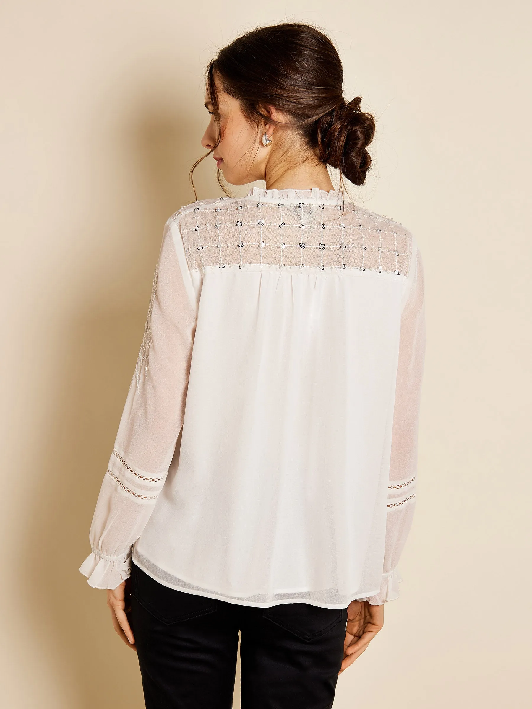 GWD Bianca Embellished Blouse sold by George W. Davies product image thumbnail 4