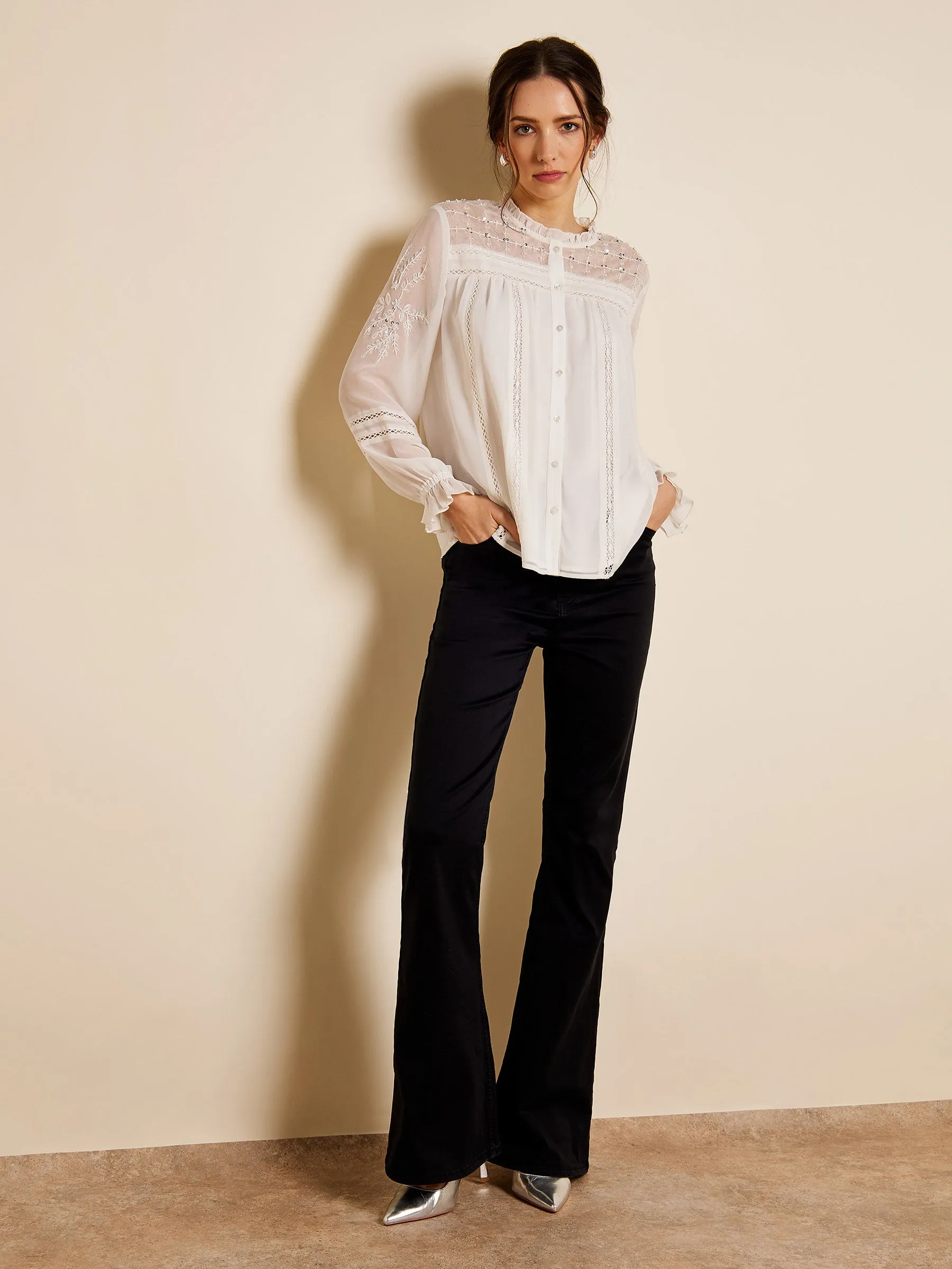 GWD Bianca Embellished Blouse sold by George W. Davies product image thumbnail 5