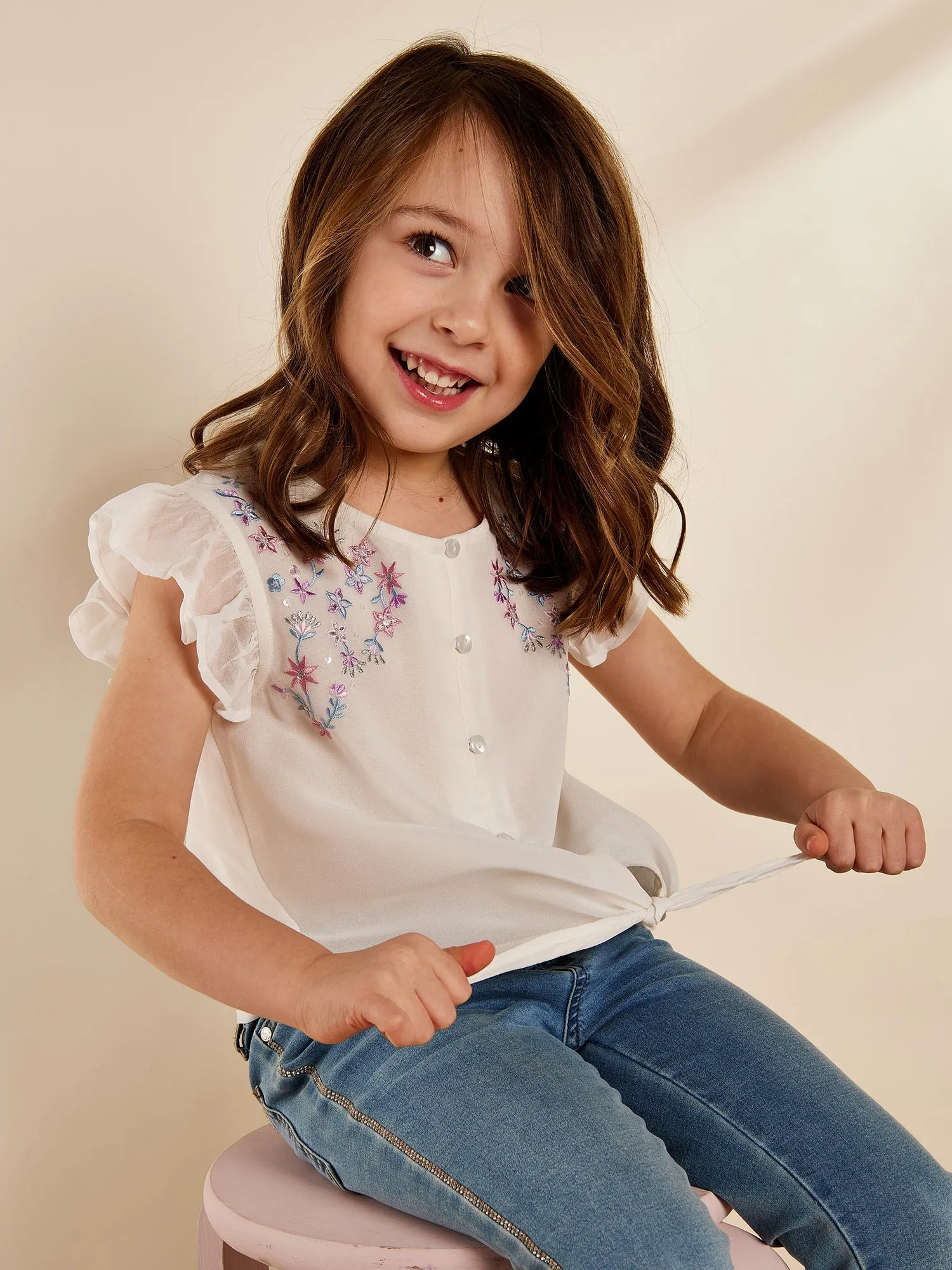 GWD Gracie Embroidered Top sold by George W. Davies