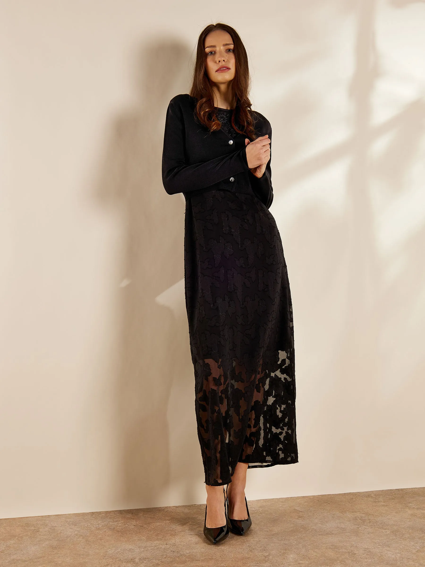 GWD Jewel Cropped Knitted Cardigan sold by George W. Davies product image thumbnail 5