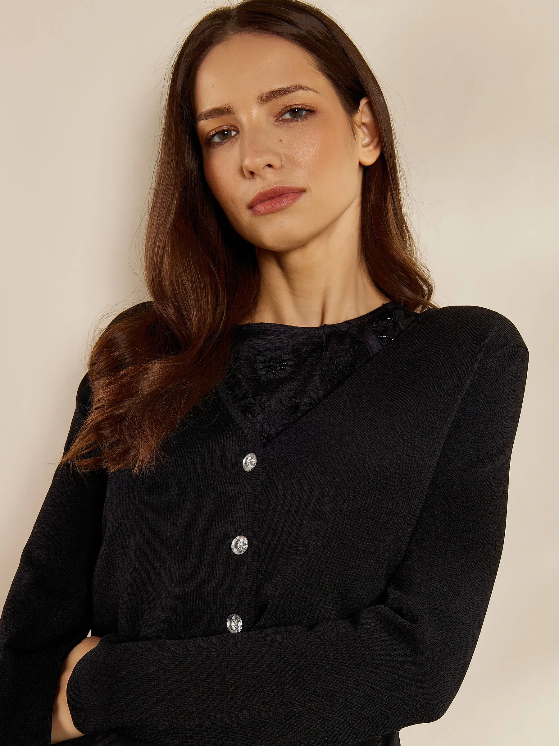 GWD Jewel Cropped Knitted Cardigan sold by George W. Davies