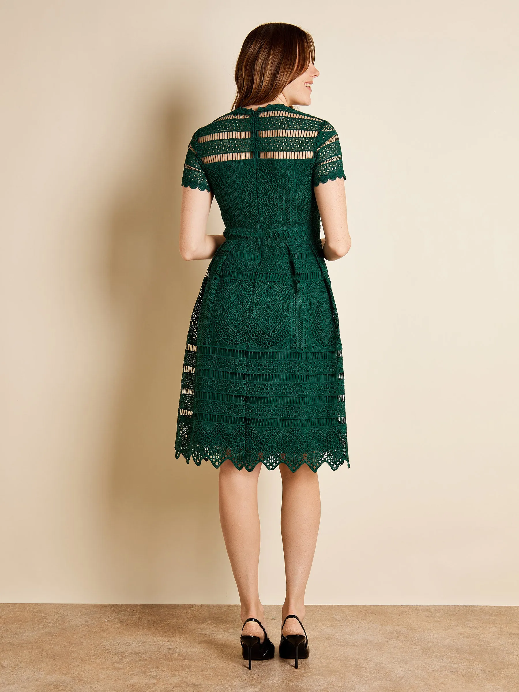 GWD Nicola All-Over-Lace Knee Length Dress sold by George W. Davies product image thumbnail 3