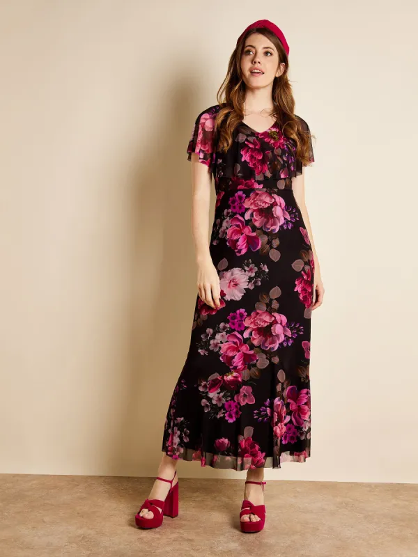 GWD Jenny Floral Print Short Sleeve Maxi Dress sold by George W. Davies