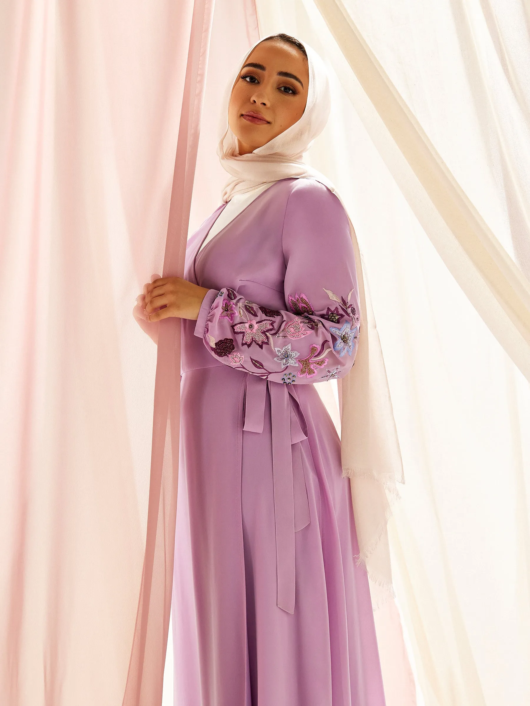 GWD Reena Wrap-Style Purple Maxi Dress sold by George W. Davies product image thumbnail 5