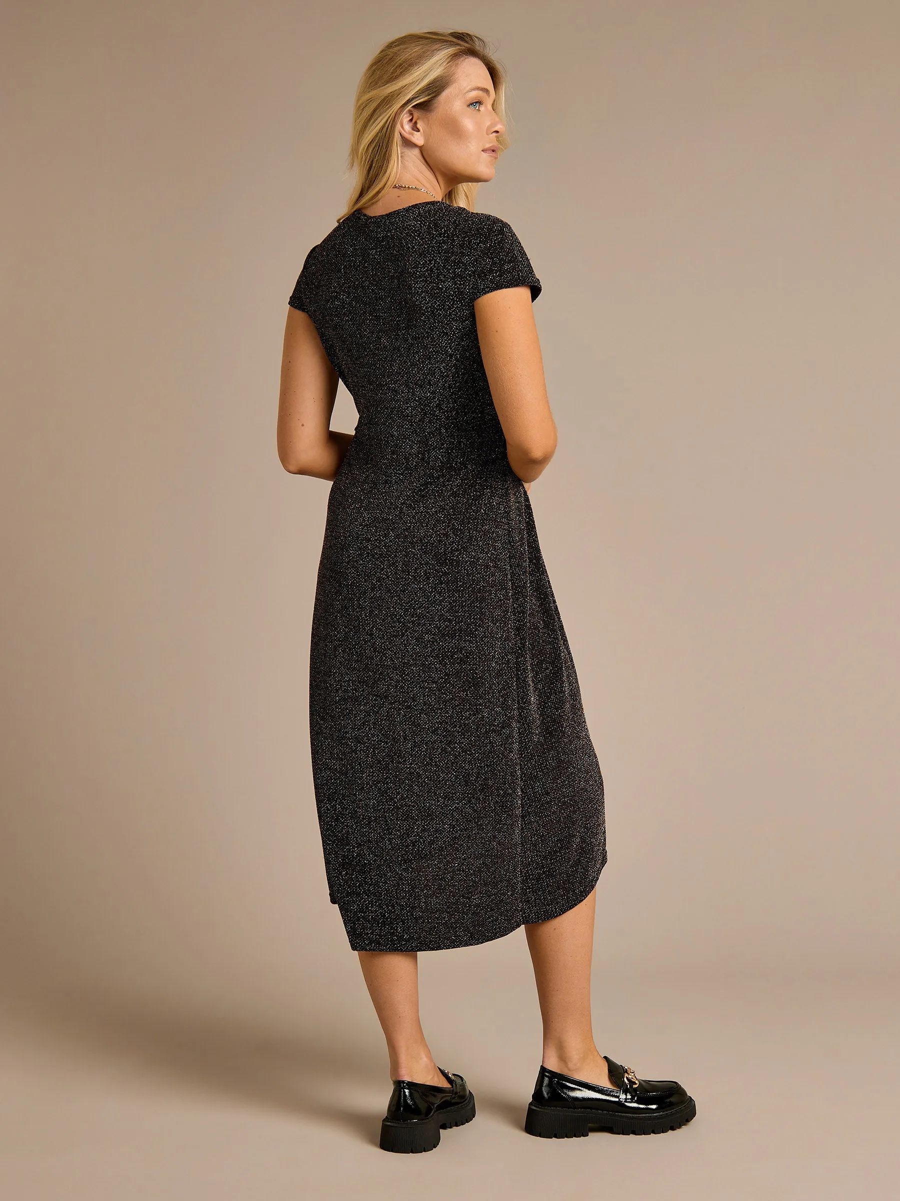 GWD Bridget Sparkle Wrap-Style Midi Dress sold by George W. Davies product image thumbnail 2