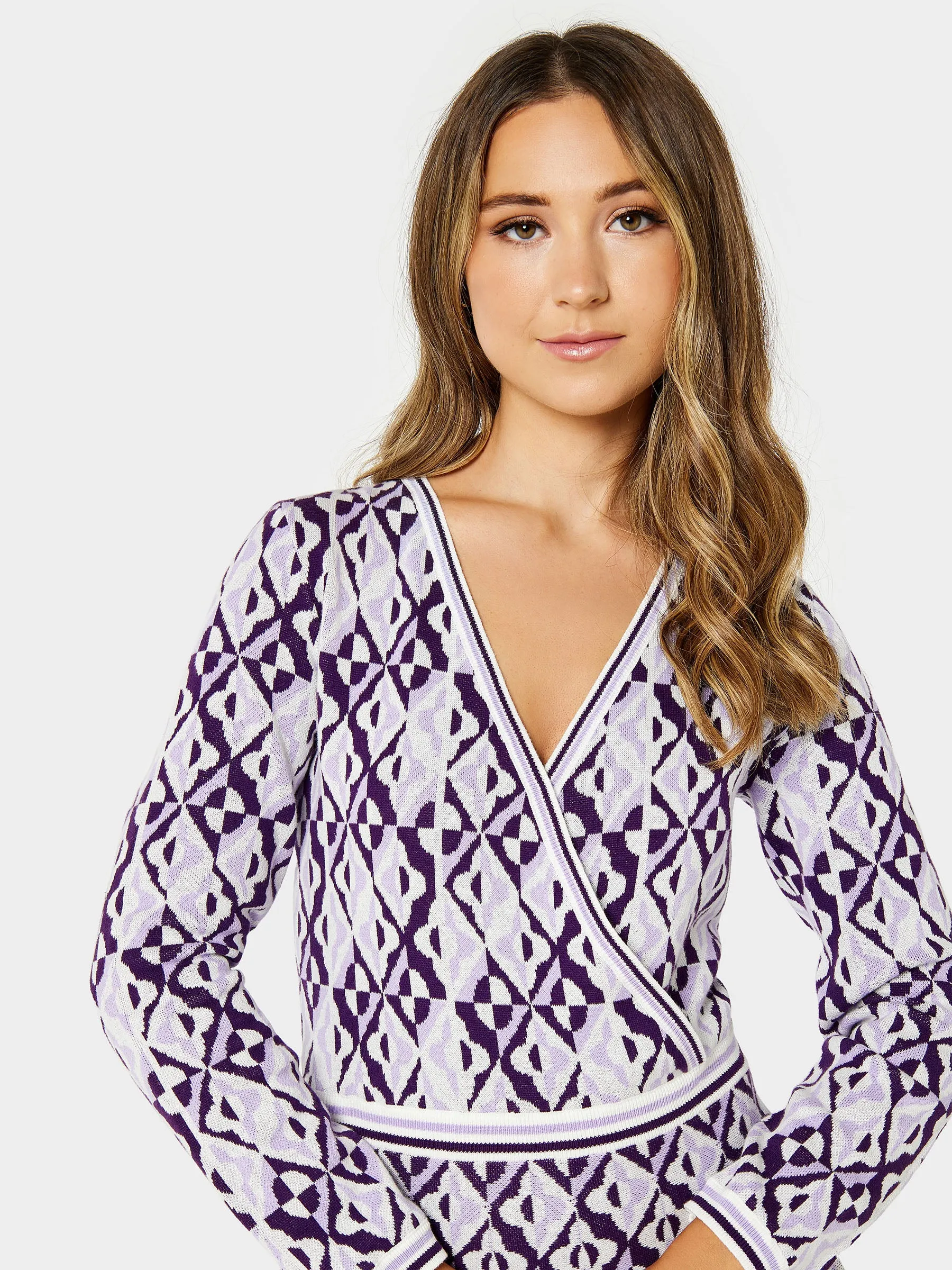 GWD Lennie Geometric Print Knee Length Dress sold by George W. Davies product image thumbnail 2