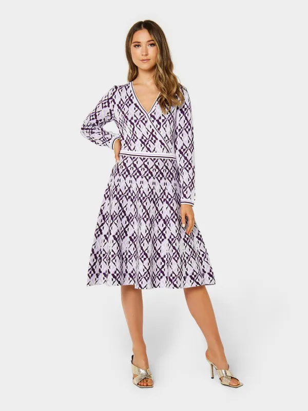 GWD Lennie Geometric Print Knee Length Dress sold by George W. Davies