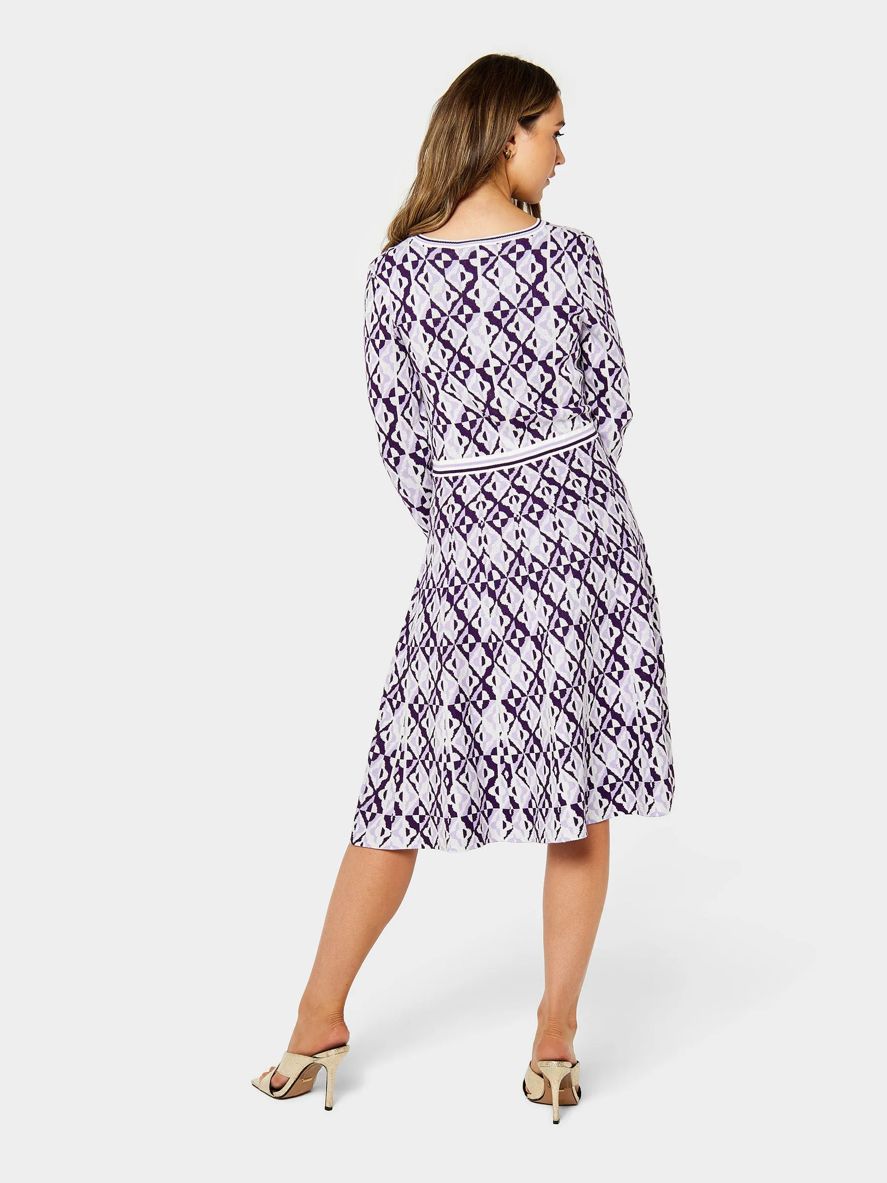GWD Lennie Geometric Print Knee Length Dress sold by George W. Davies product image thumbnail 3