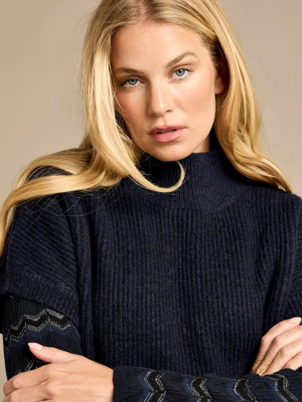 GWD Parker Navy Chunky Knit Jumper sold by George W. Davies