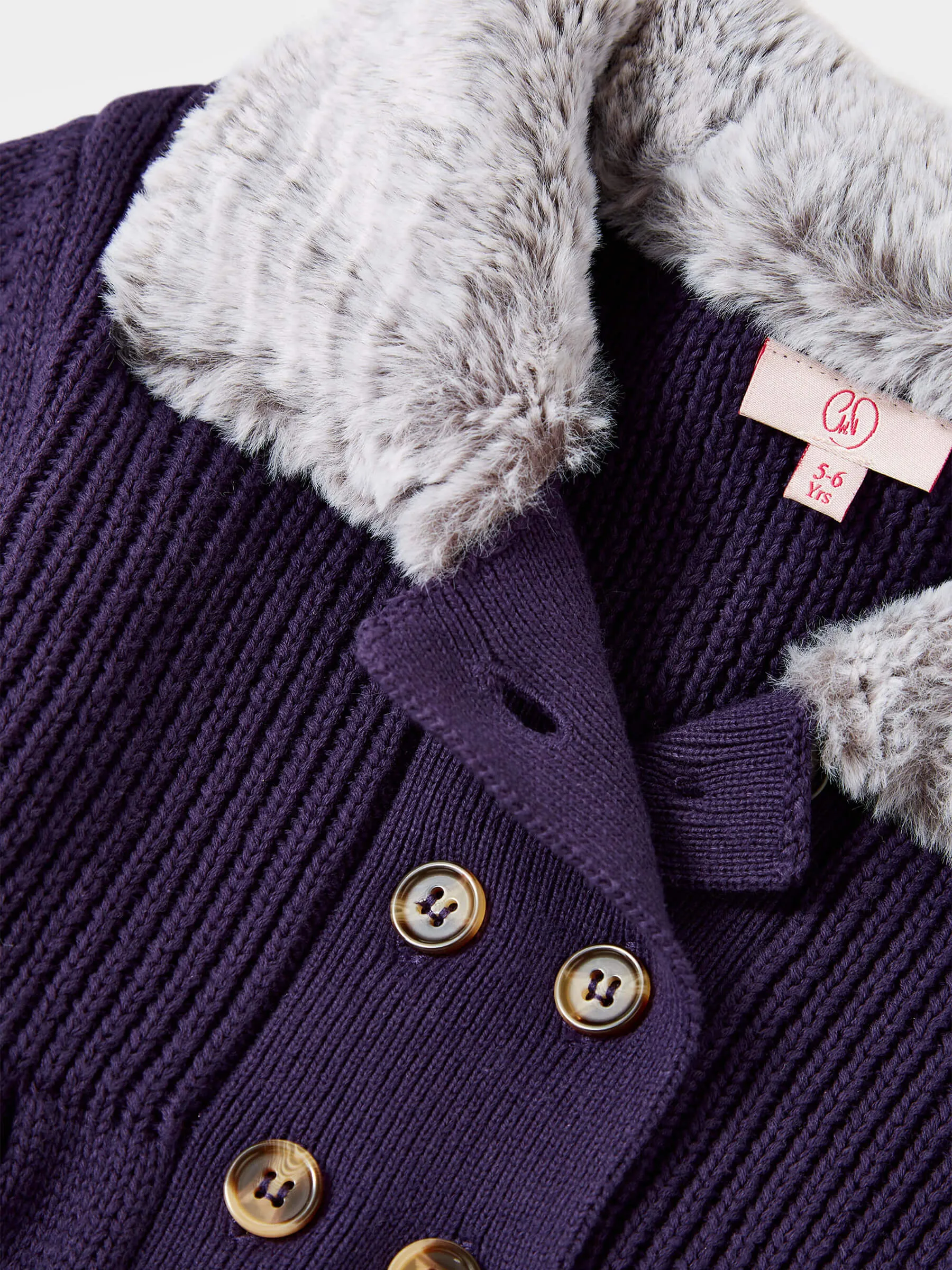 Thistle Knitted Cardigan sold by George W. Davies product image thumbnail 3