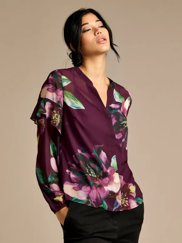 GWD Odette Printed Floral Blouse sold by George W. Davies