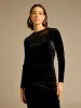 Macey Black Velvet Dress sold by George W. Davies