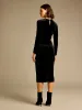 Macey Black Velvet Dress sold by George W. Davies
