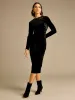 Macey Black Velvet Dress sold by George W. Davies