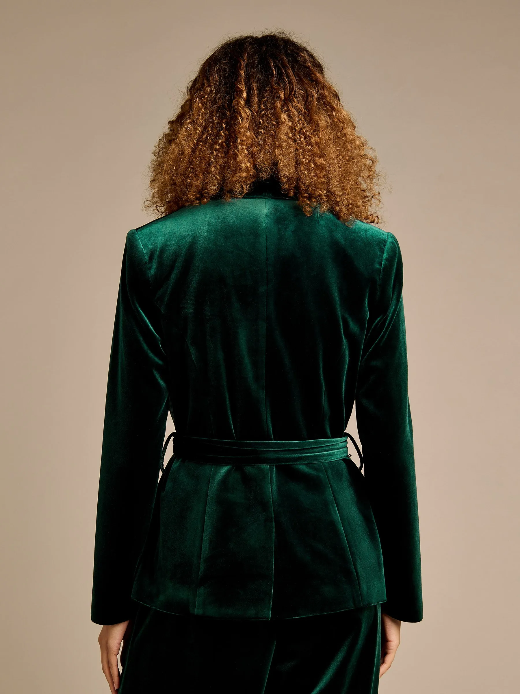 GWD Claire Bottle Green Velvet Jacket sold by George W. Davies product image thumbnail 2