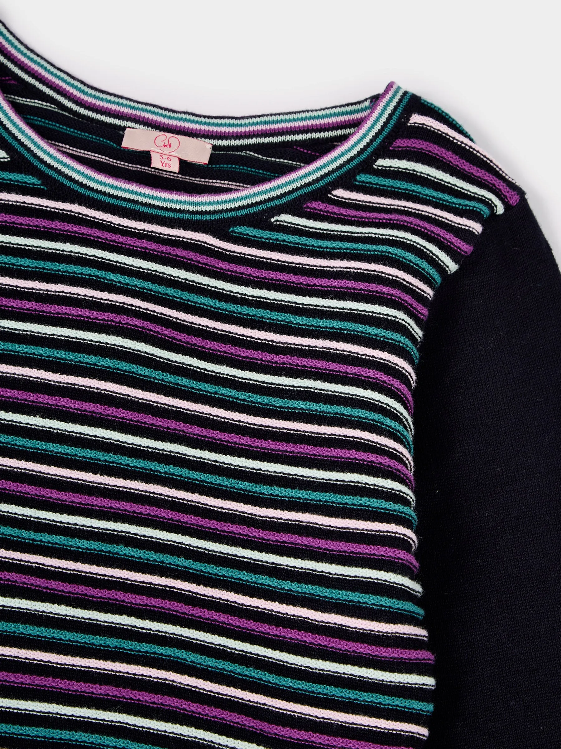 GWD Poppy Multi Stripe Knitted Dress sold by George W. Davies product image thumbnail 3