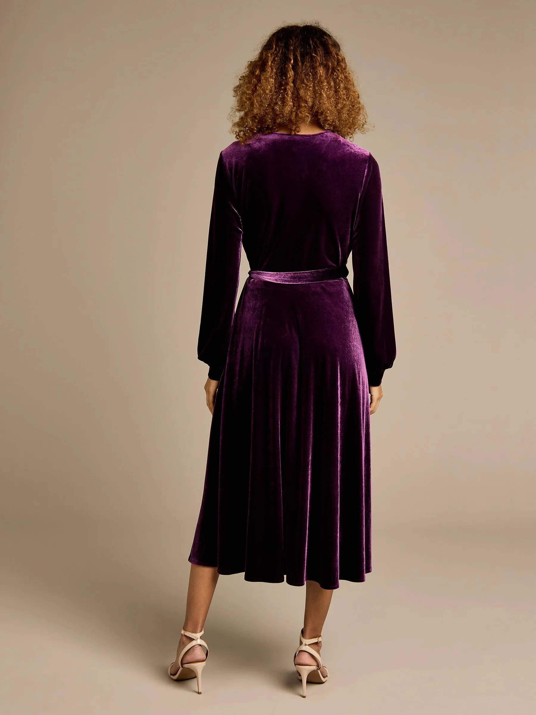 GWD Raya Velvet Wrap Dress sold by George W. Davies product image thumbnail 4