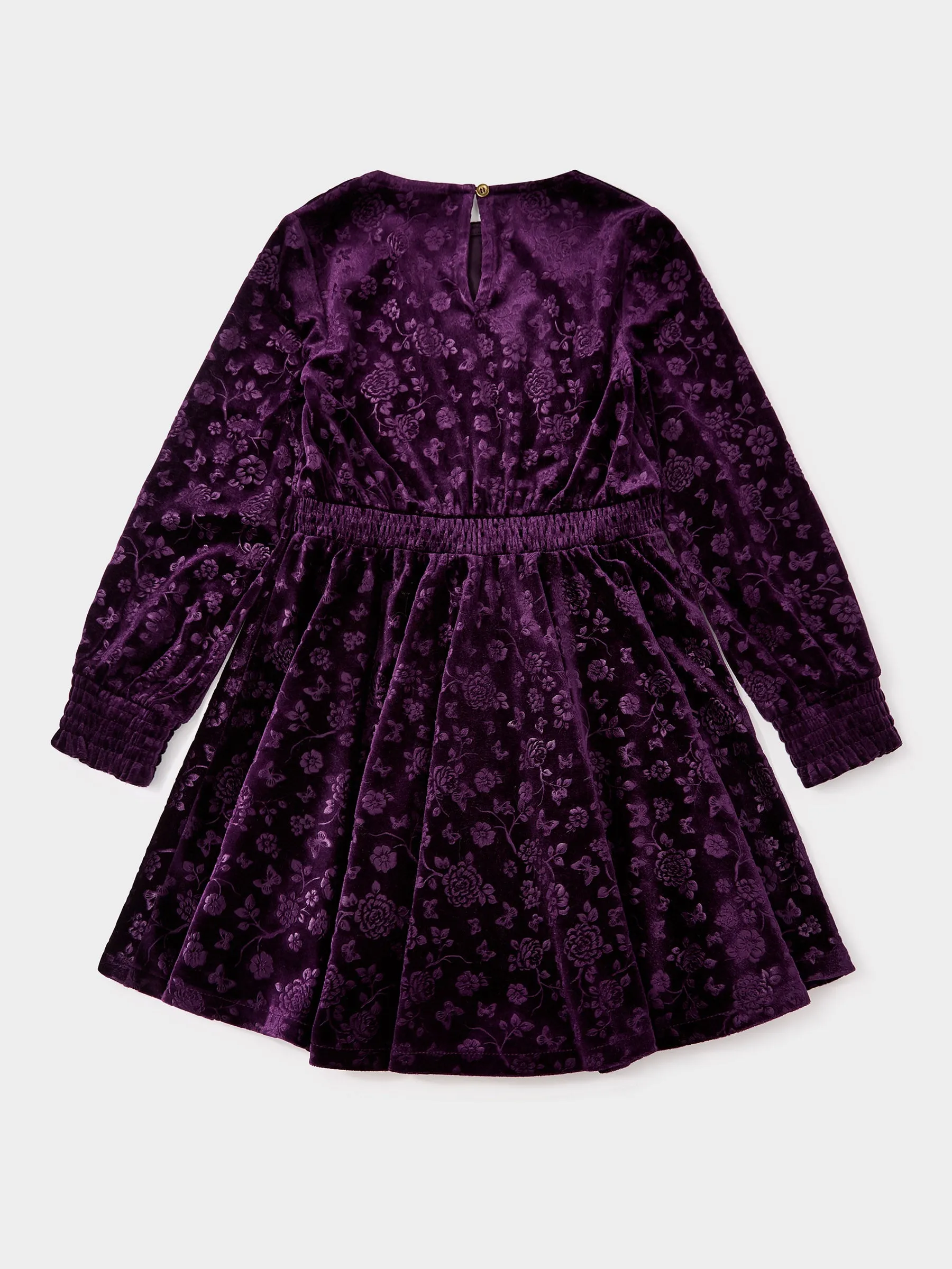 GWD Asha Purple Floral Velvet Dress sold by George W. Davies product image thumbnail 2