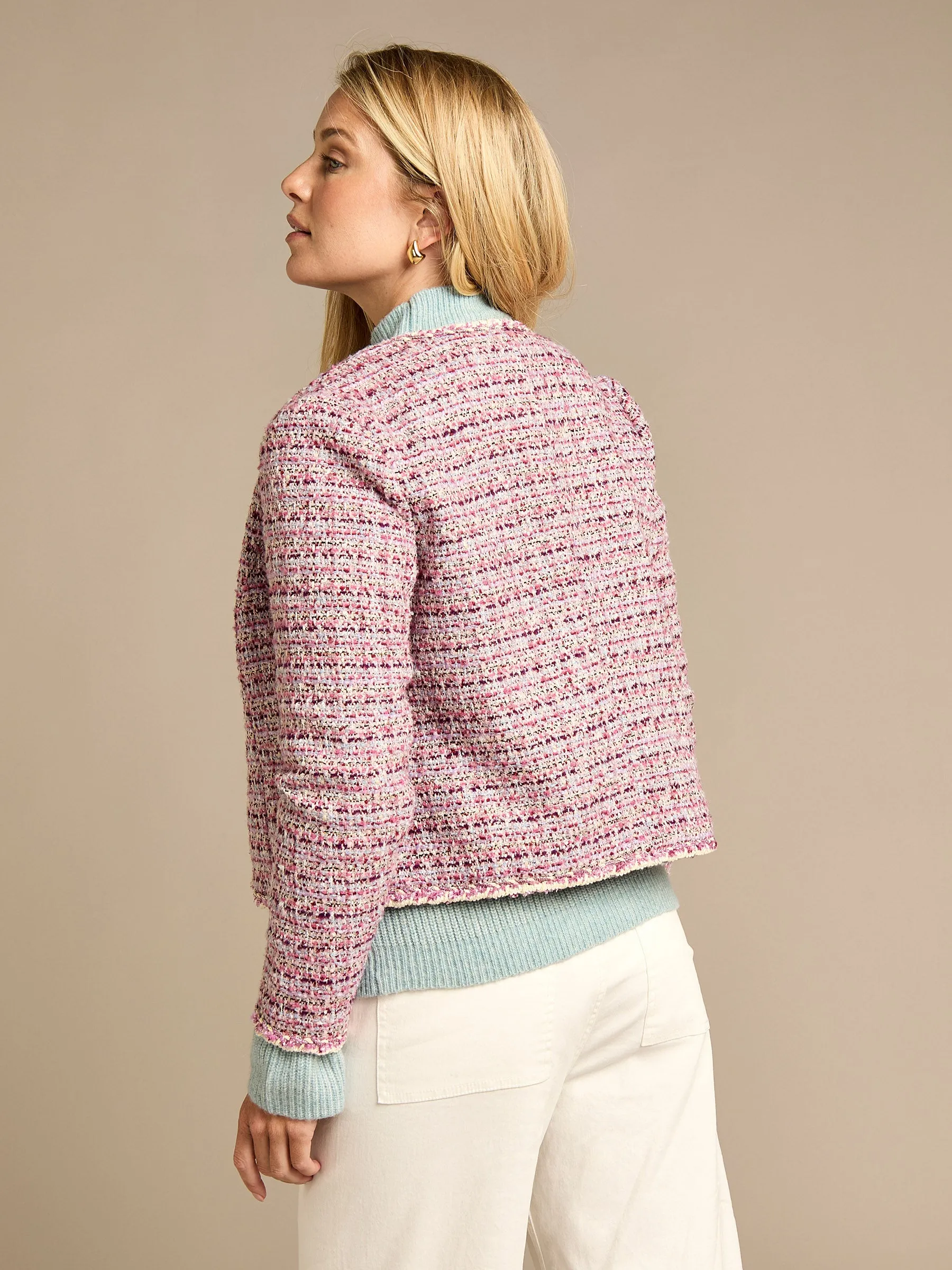 GWD Chloe Anne Pink Boucle Jacket sold by George W. Davies product image thumbnail 3