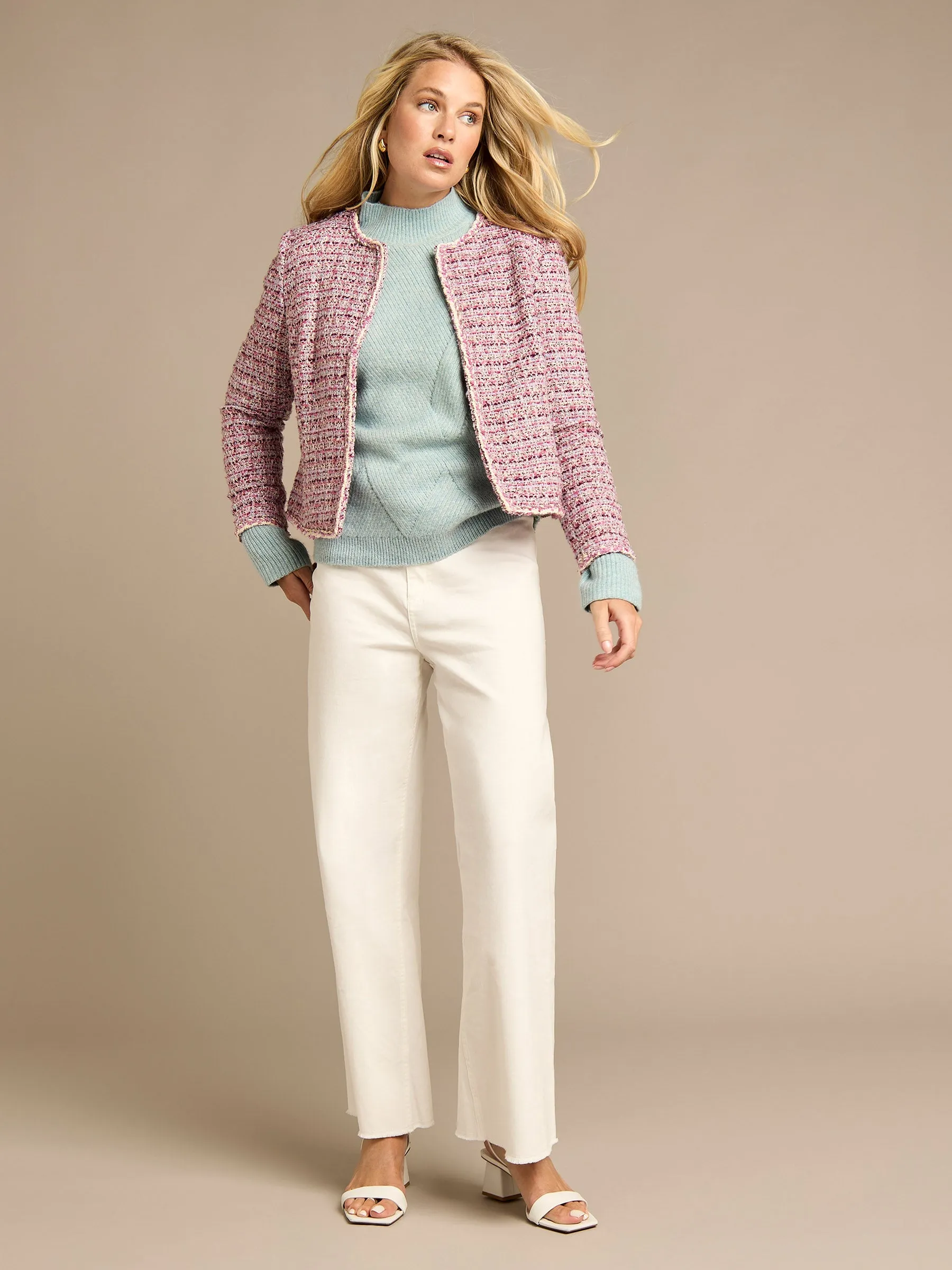 GWD Chloe Anne Pink Boucle Jacket sold by George W. Davies product image thumbnail 4