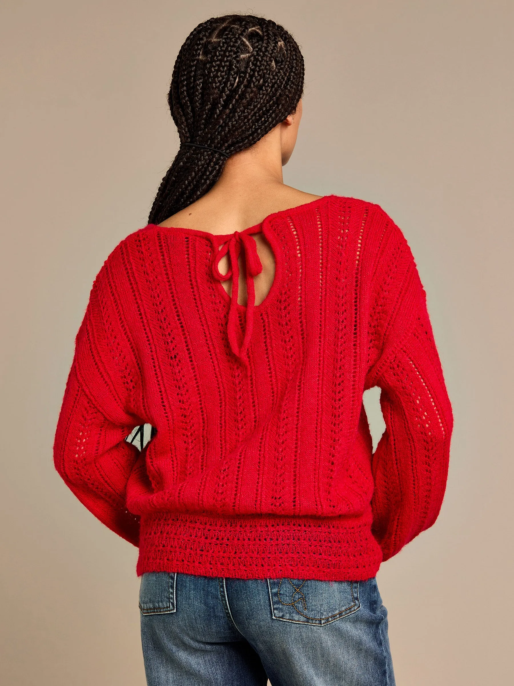GWD Arla-Bailey Red Wool Knit Top sold by George W. Davies product image thumbnail 4