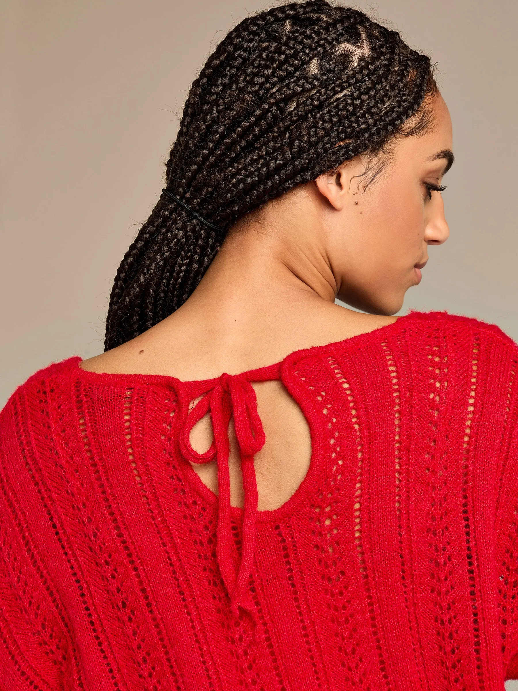 GWD Arla-Bailey Red Wool Knit Top sold by George W. Davies product image thumbnail 5