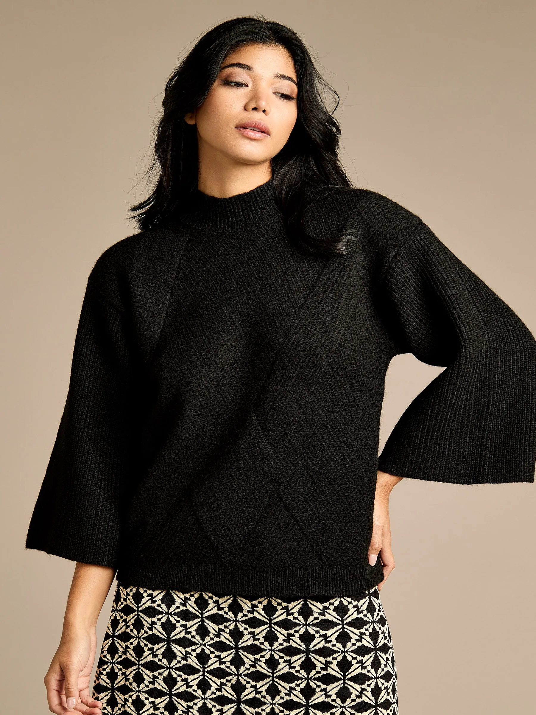 GWD Belle Black Wool Jumper sold by George W. Davies product image thumbnail 2