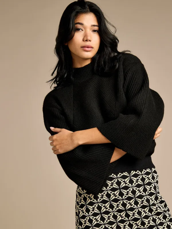 GWD Belle Black Wool Jumper made by George W. Davies