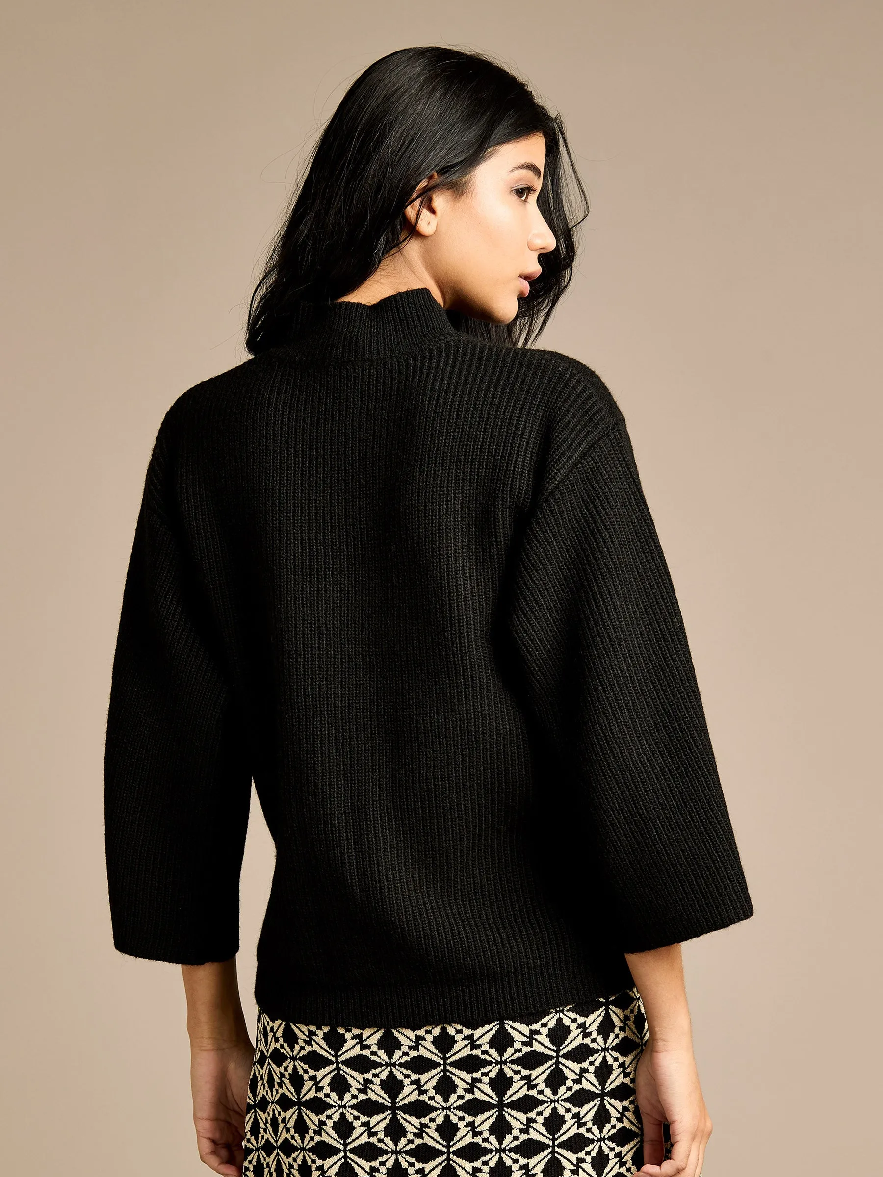 GWD Belle Black Wool Jumper sold by George W. Davies product image thumbnail 3