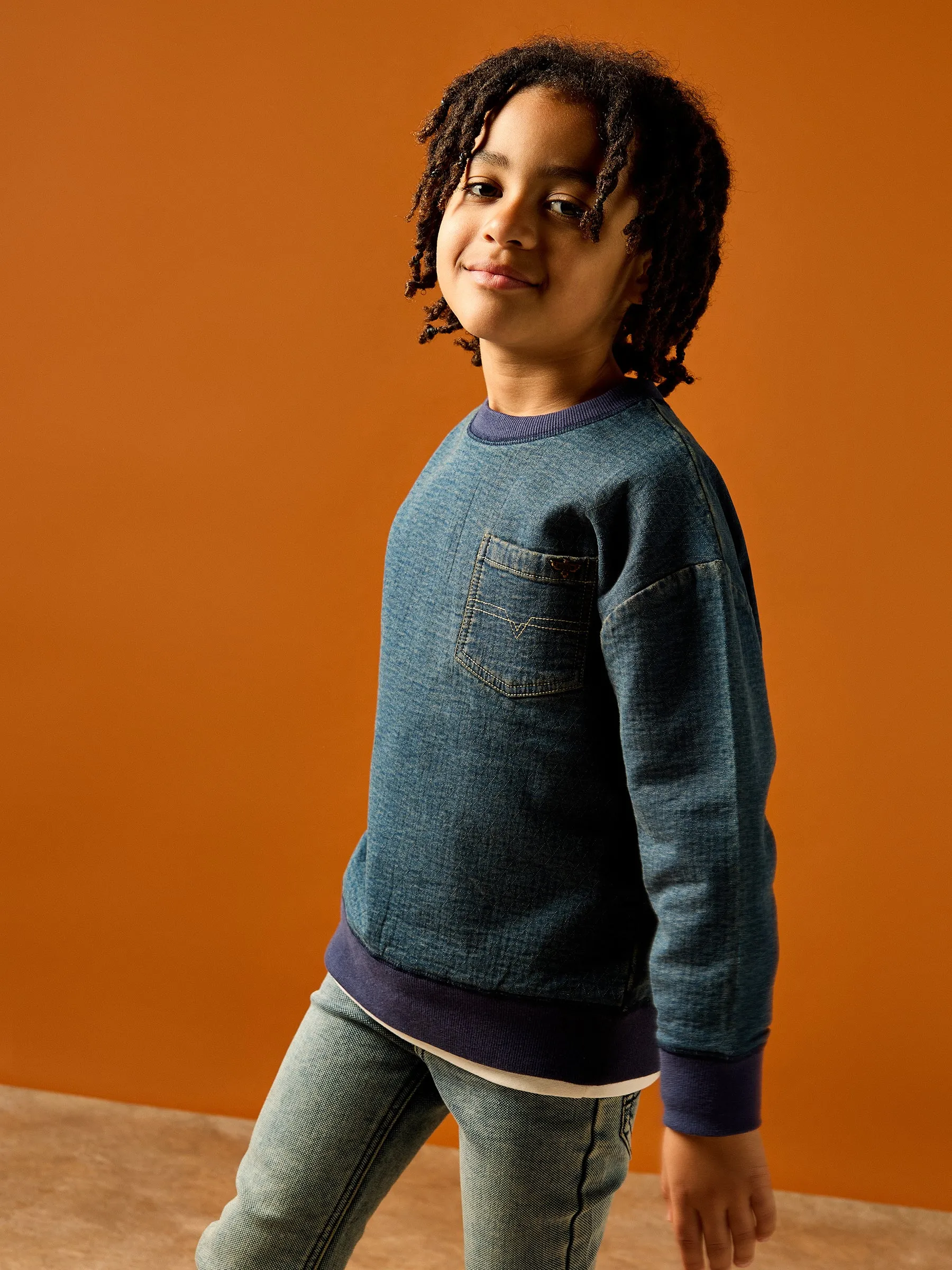 GWD Trooper Denim Long Sleeve Sweatshirt sold by George W. Davies