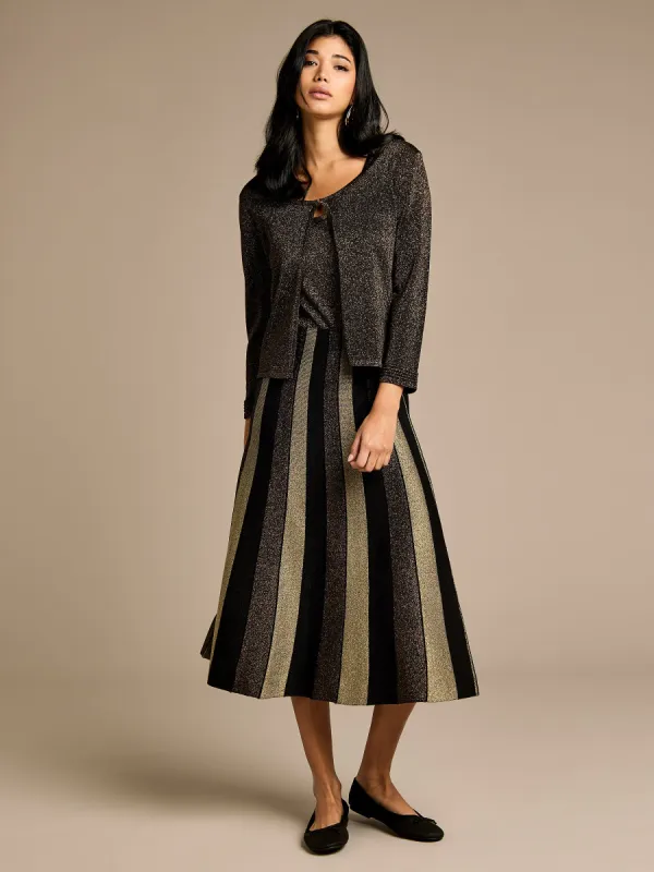 【送料&関税込】Valentino Knit Lurex Midi Skirt Knit lurex midi Skirt | Parallel