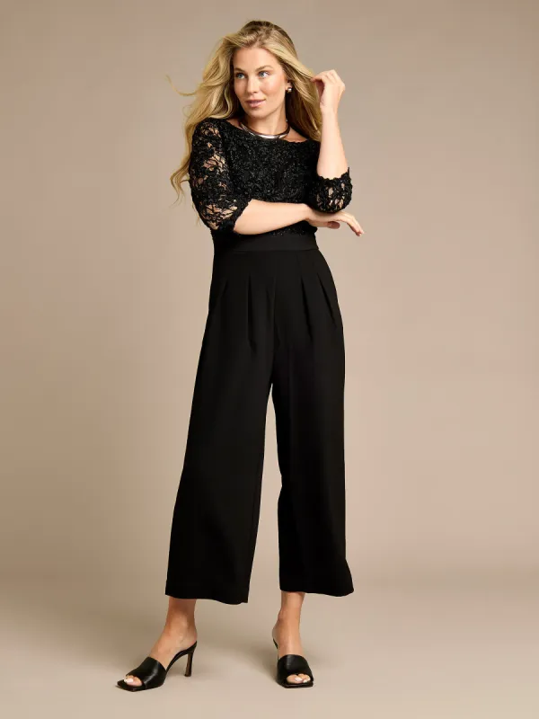 GWD Martina Black Lace Jumpsuit sold by George W. Davies