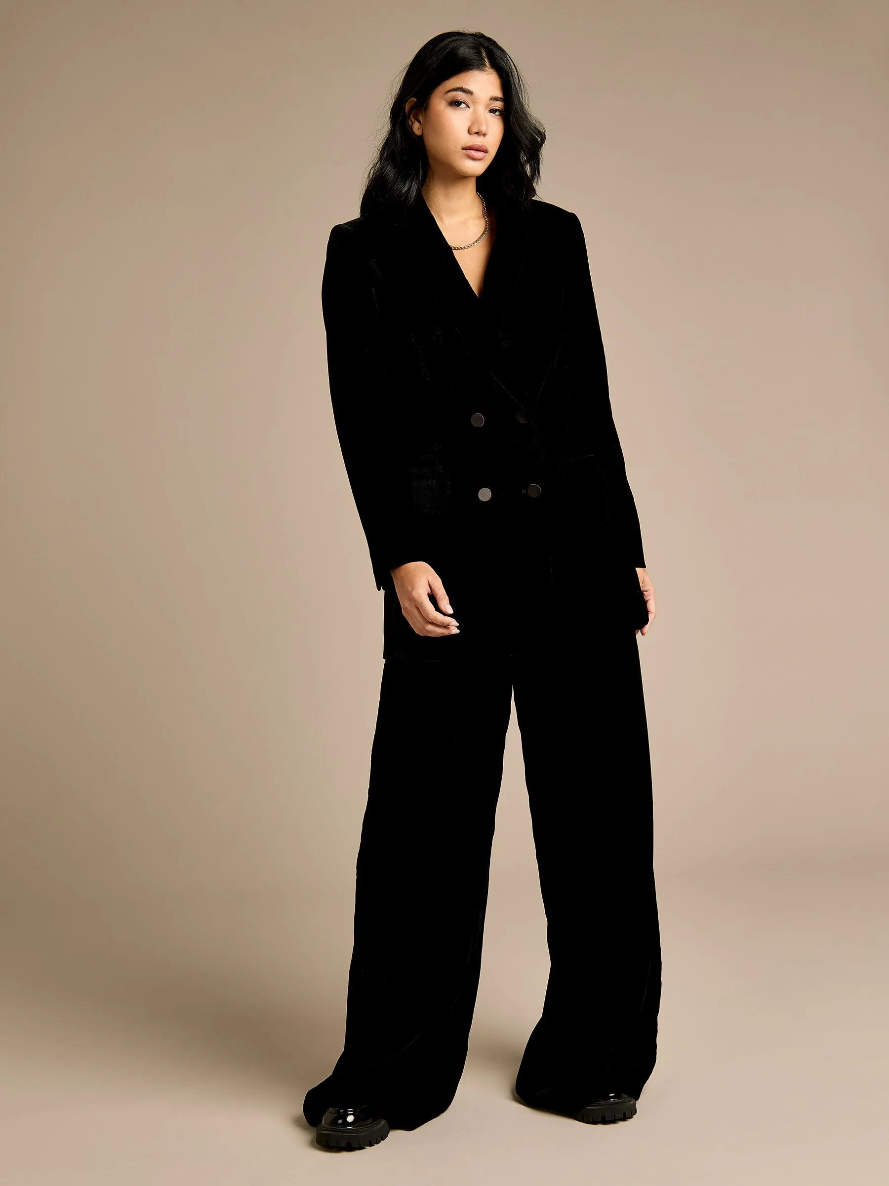 GWD Maia Black Velvet Blazer sold by George W. Davies product image thumbnail 4