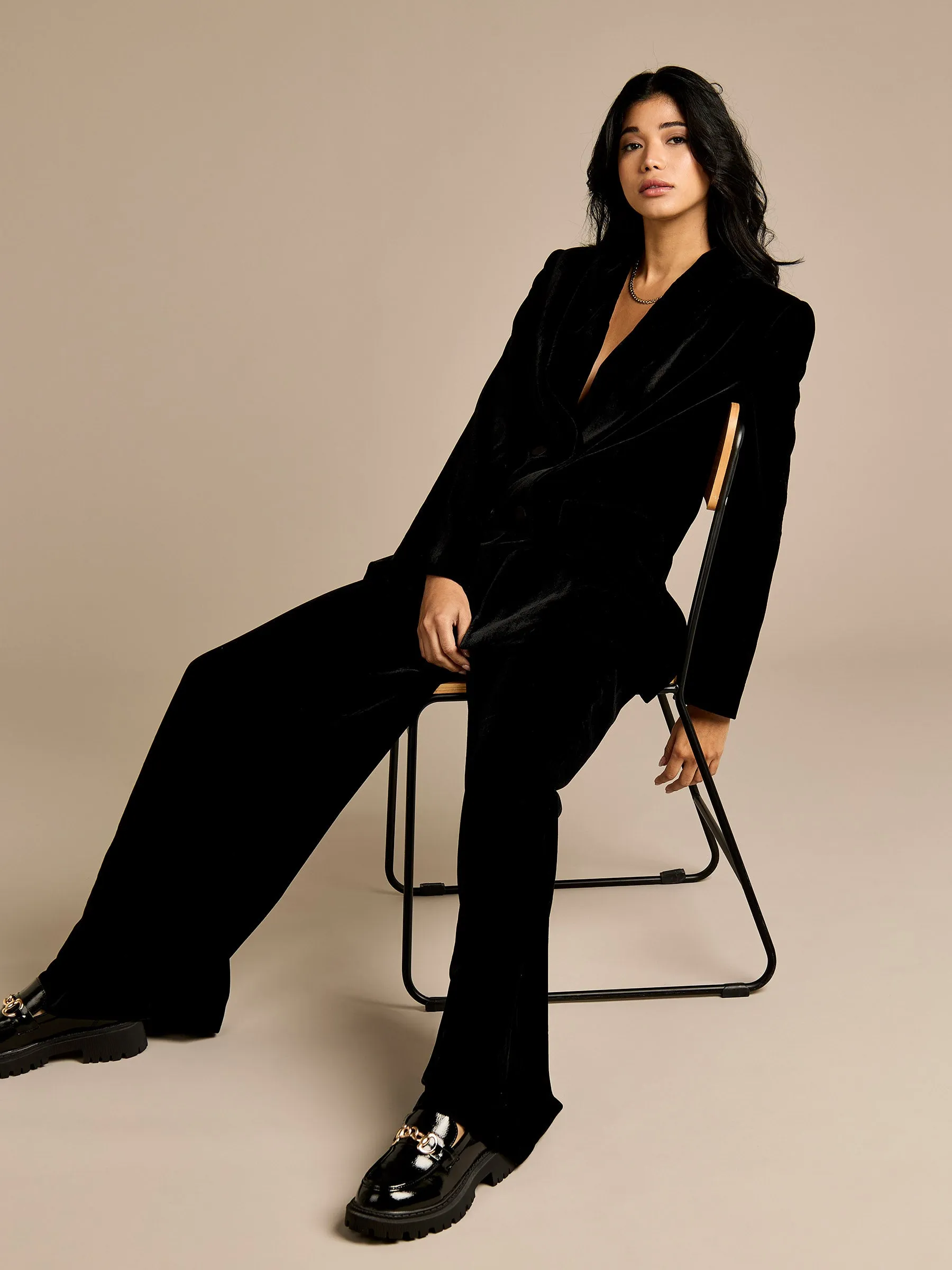 GWD Maia Black Velvet Blazer sold by George W. Davies