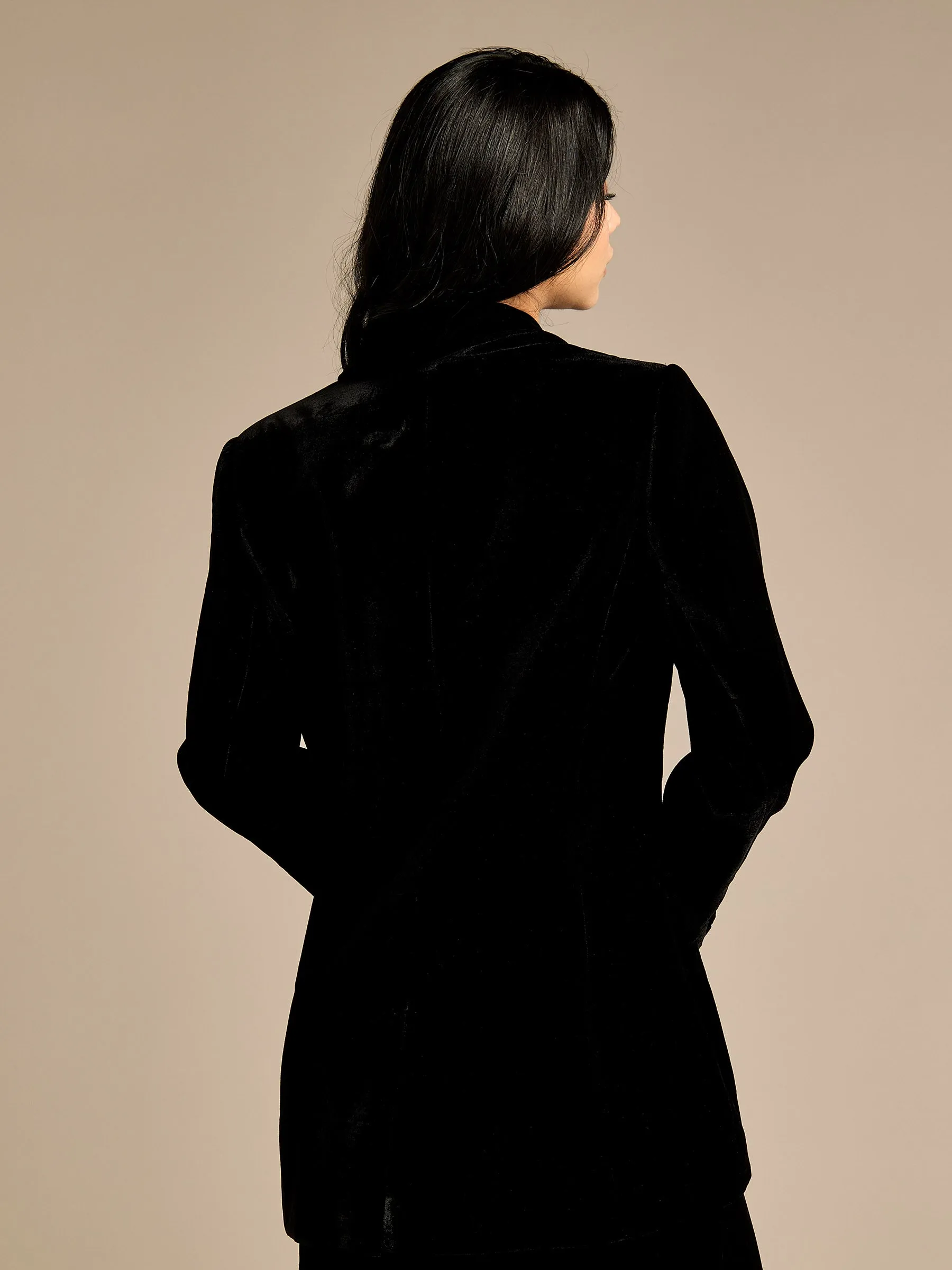 GWD Maia Black Velvet Blazer sold by George W. Davies product image thumbnail 3