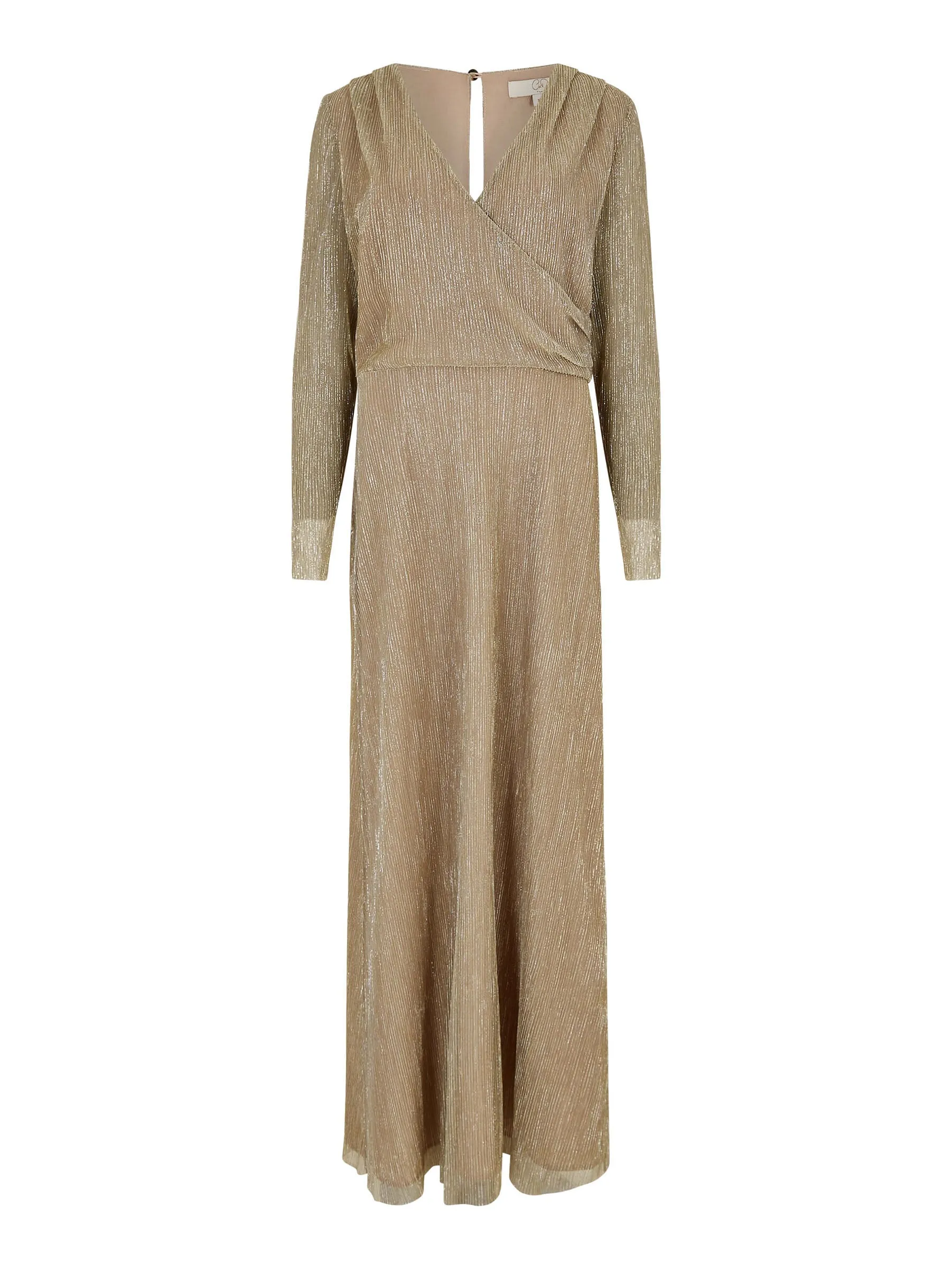 GWD Lauren Pleated Gold Maxi Dress sold by George W. Davies product image thumbnail 4