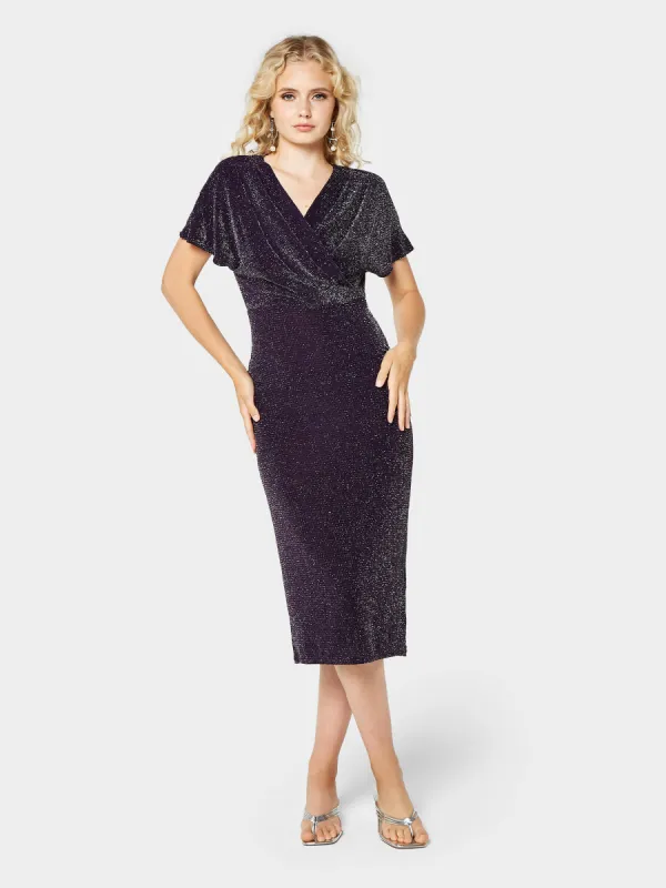GWD Lilly Sparkle Metallic Midi Dress sold by George W. Davies