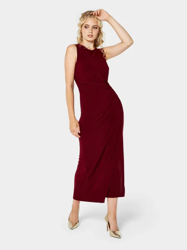 GWD Ariel May Jersey Burgundy Maxi Dress sold by George W. Davies