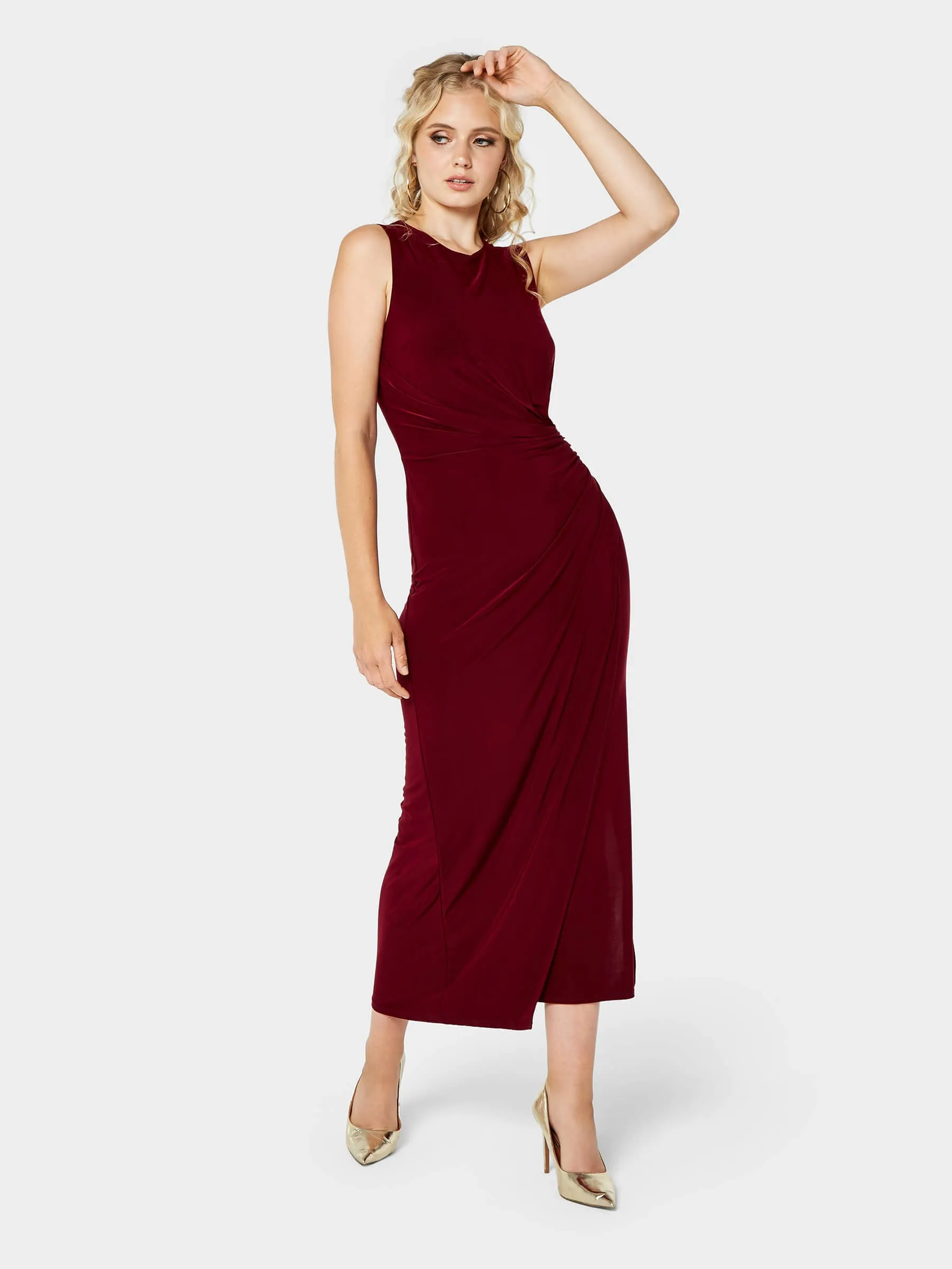 GWD Ariel May Jersey Burgundy Maxi Dress sold by George W. Davies