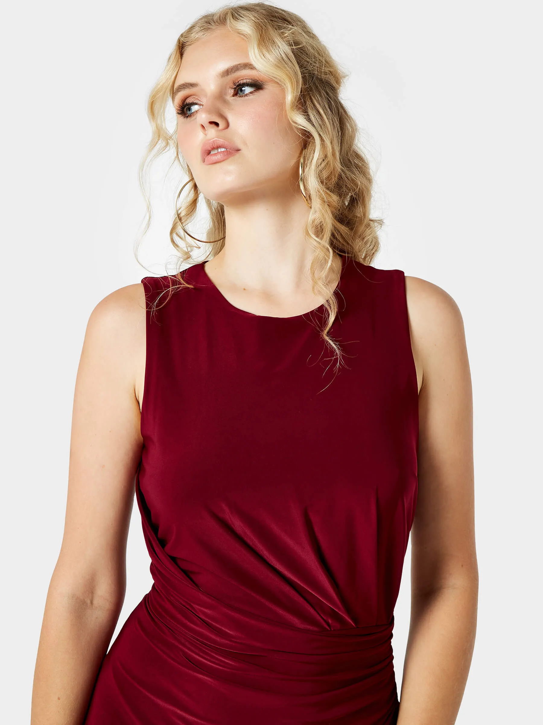 GWD Ariel May Jersey Burgundy Maxi Dress sold by George W. Davies product image thumbnail 2