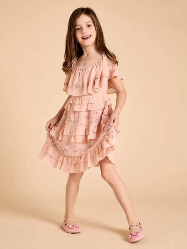 GWD Eleanor Embellished Tiered Dress sold by George W. Davies