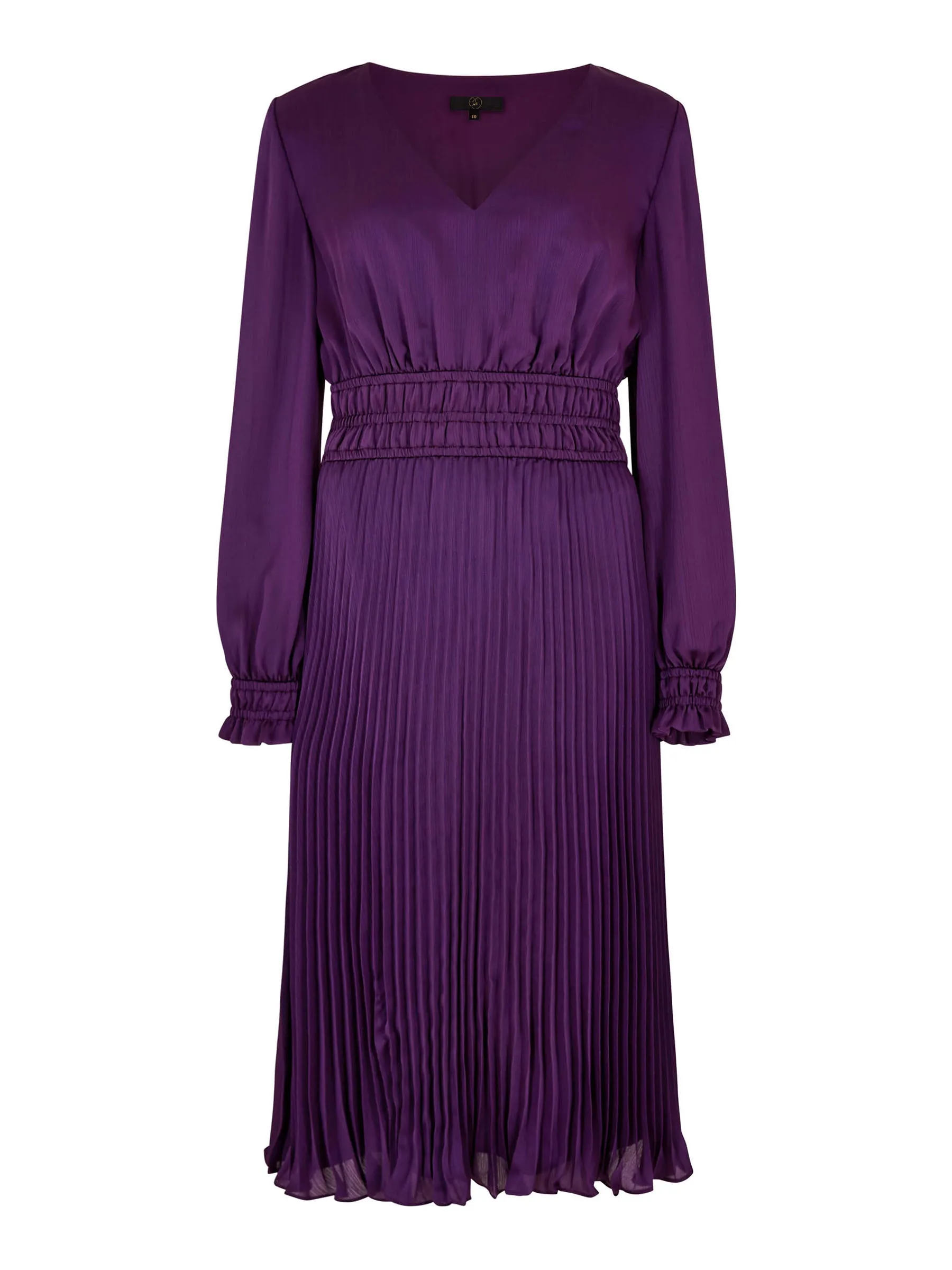 GWD Petal Glossy Satin Knee Length Purple Dress sold by George W. Davies product image thumbnail 4