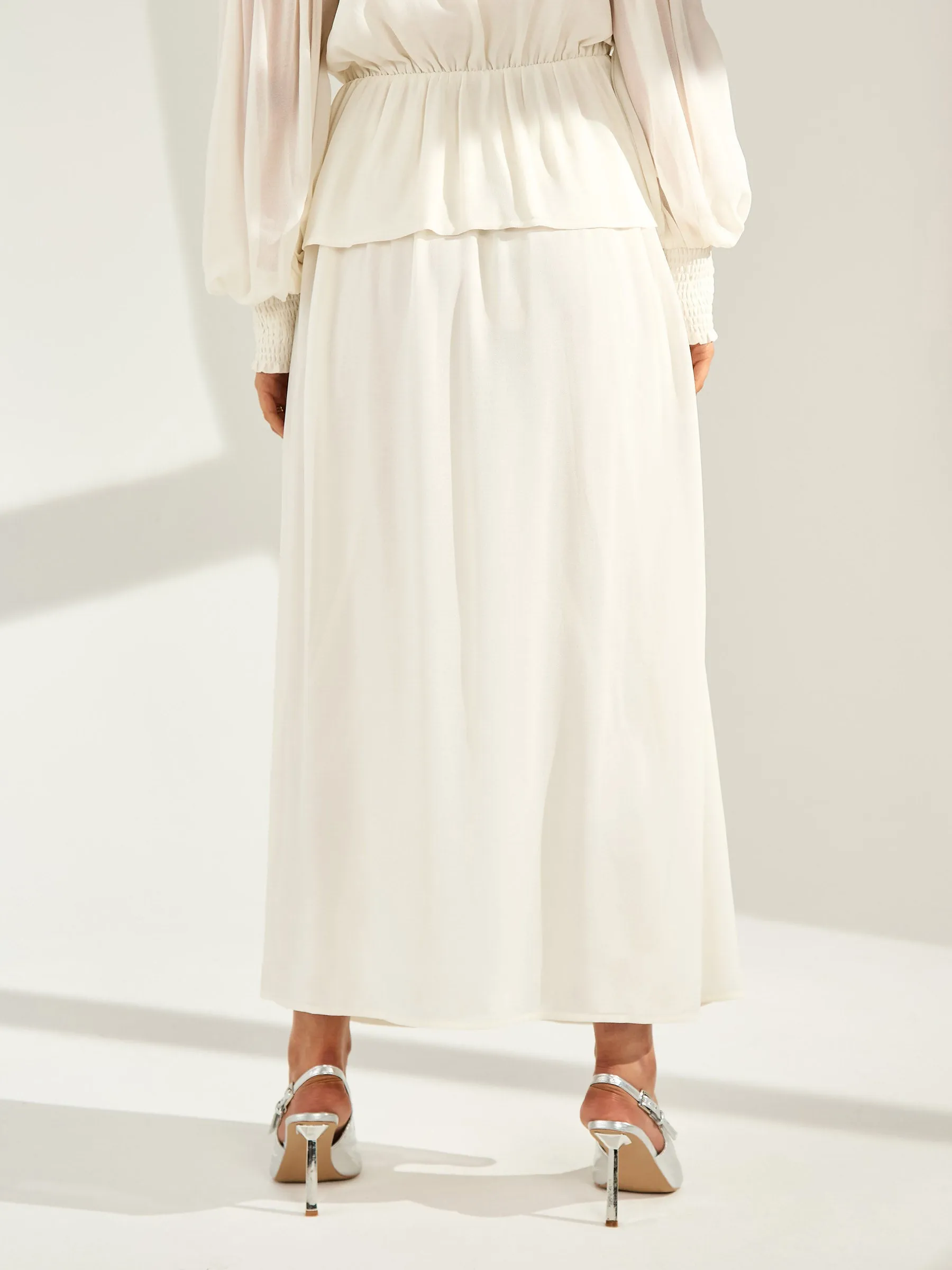 GWD Floral embellished Sparda Skirt Cream sold by George W. Davies product image thumbnail 3