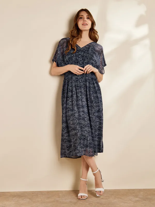 GWD Sonia Paisley Print Midi Dress sold by George W. Davies