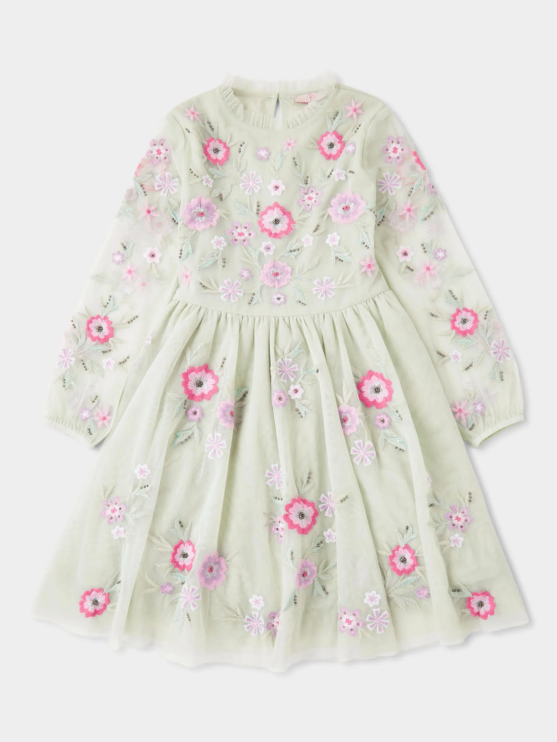 GWD Jazz Sage Embroidered Dress sold by George W. Davies