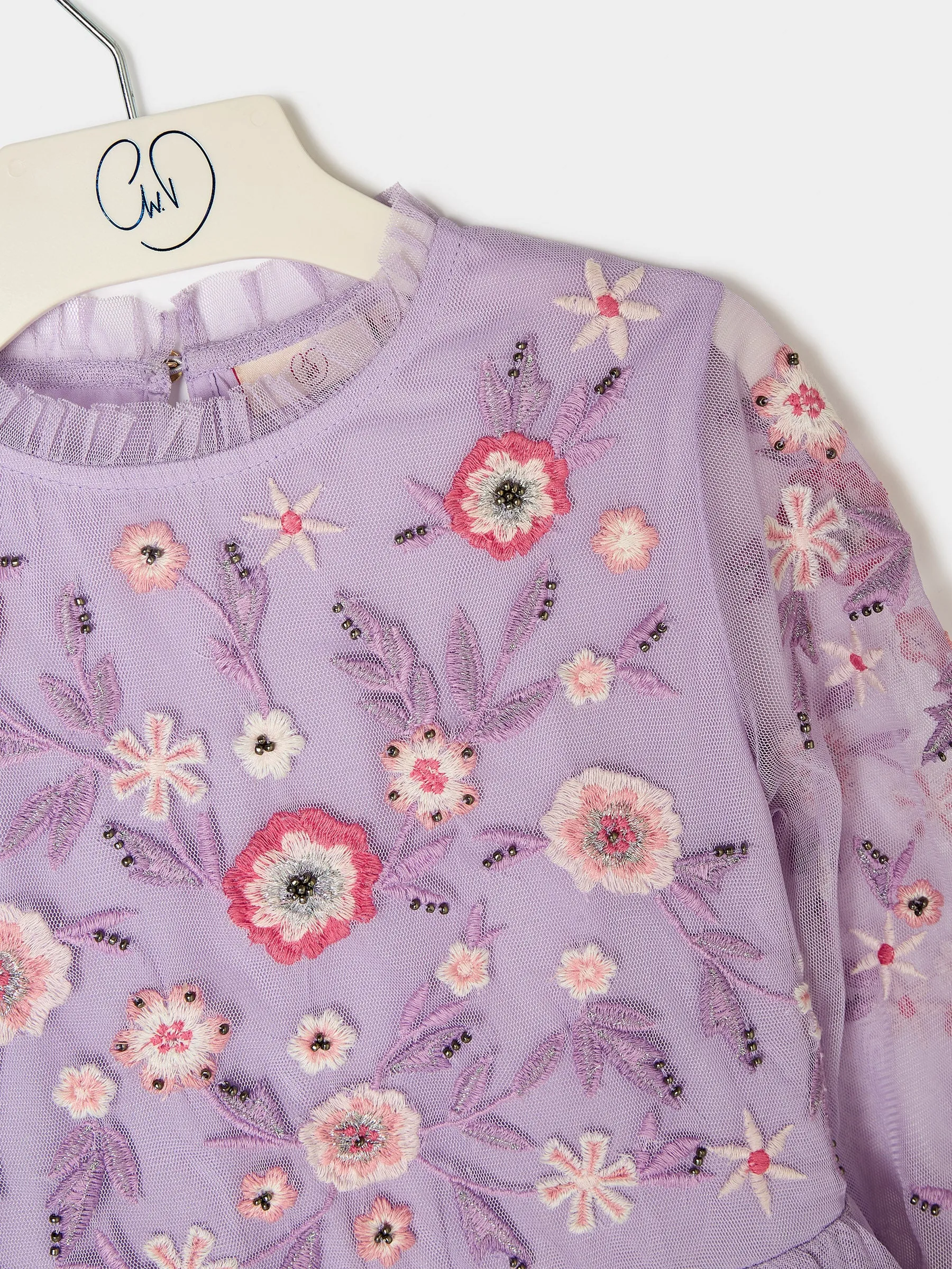 GWD Jazz Lilac Embroidered Dress sold by George W. Davies product image thumbnail 4